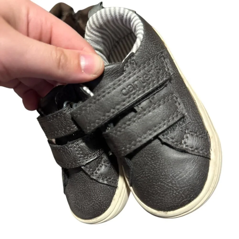 Carters Toddler Set of 3 Shoes Boots Sz 6 Brown Gray